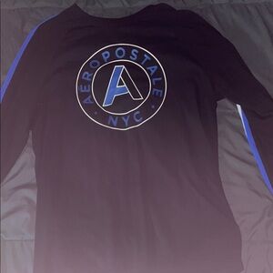Aeropostale Black and Blue Long Sleeve Tees